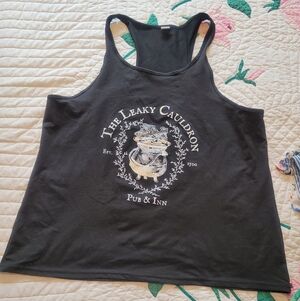 Black Leaky Cauldron Racer Back Tank
